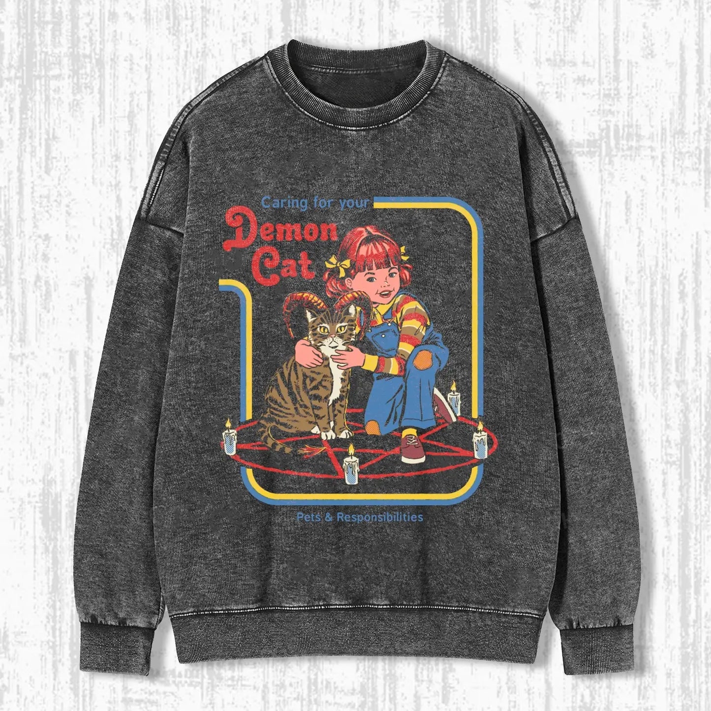 CARING FOR YOUR DEMON CAT T-SHIRT