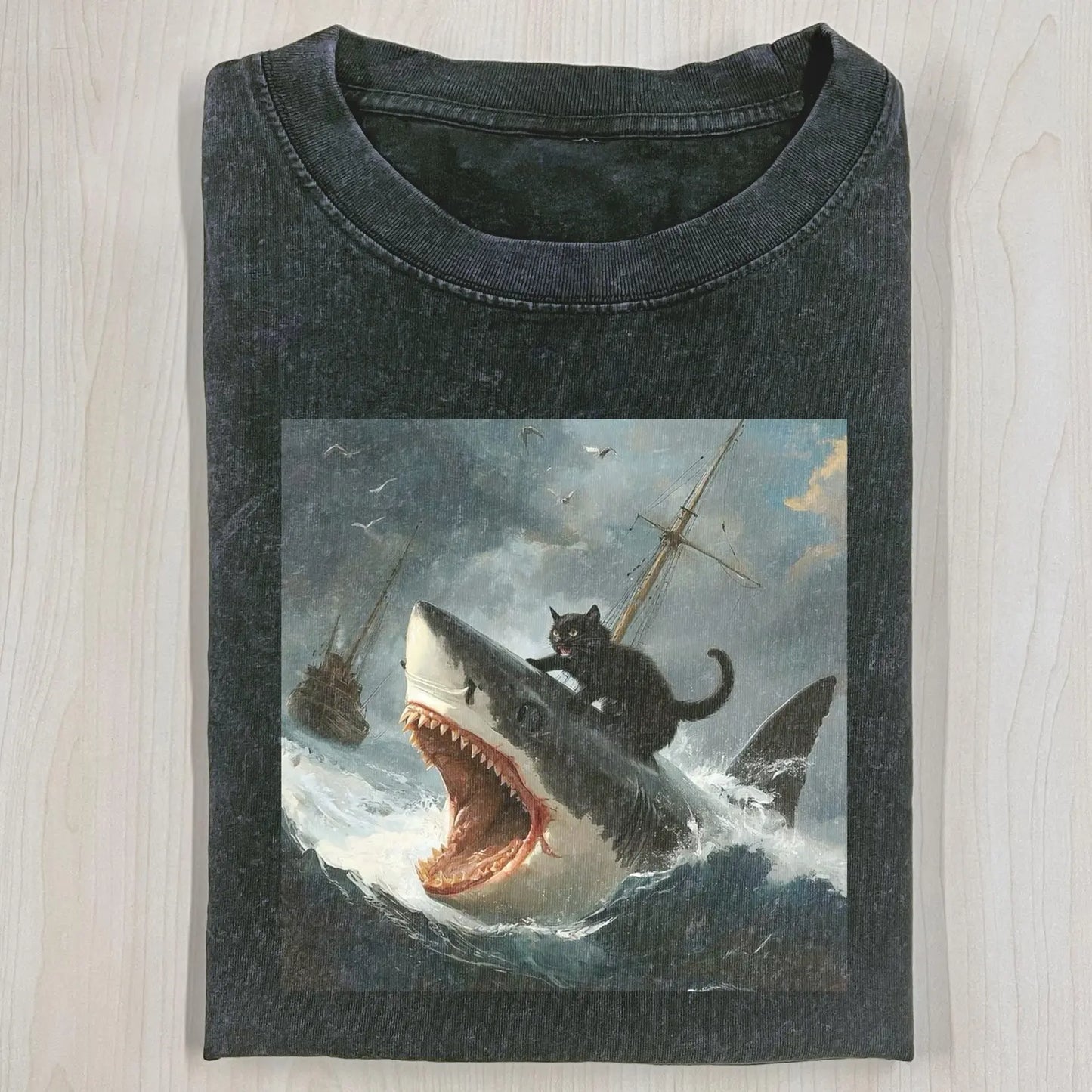 FAT CAT VS. SHARK T-SHIRT