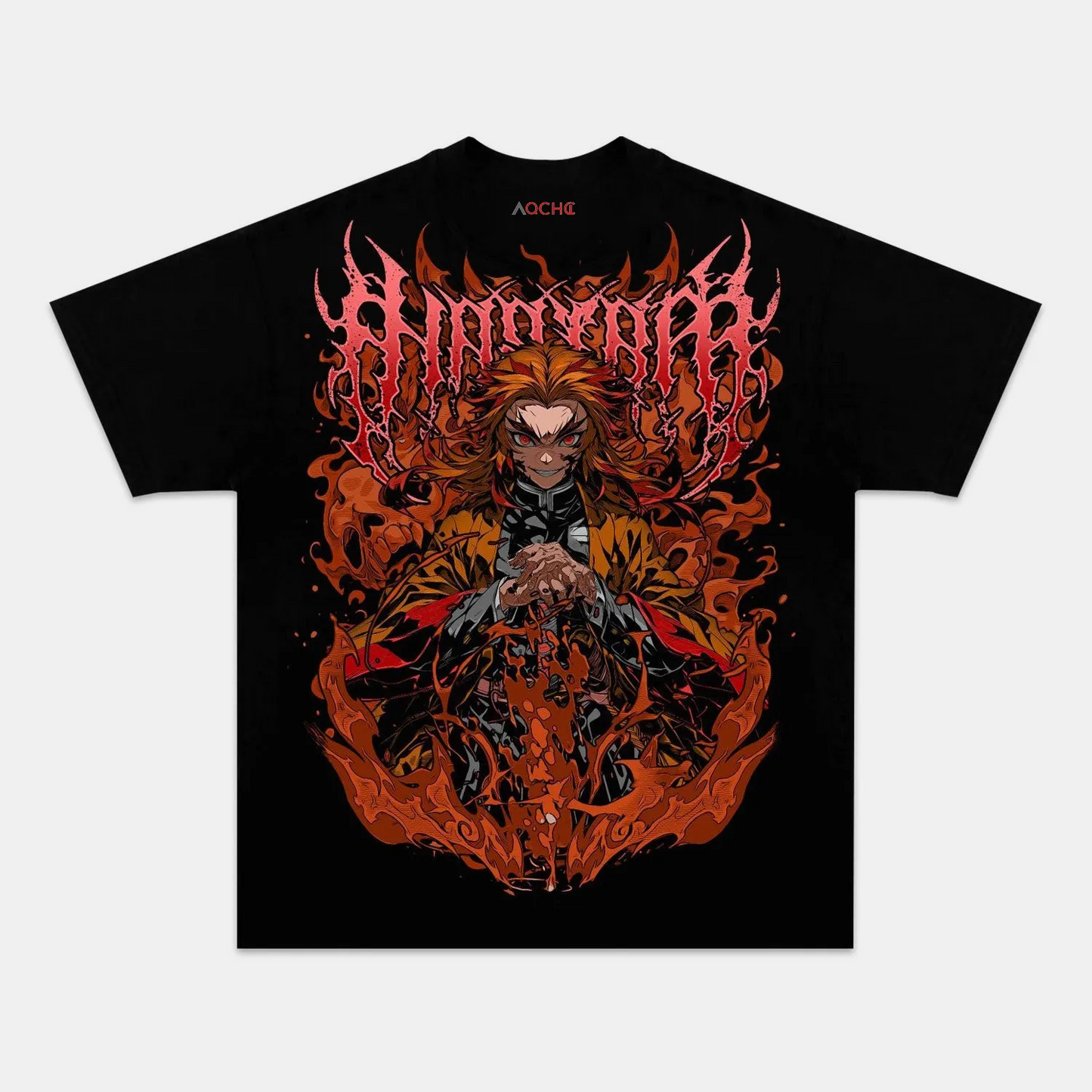 FLAME HASHIRA UNISEX ANIME INSPIRED VINTAGE OVERSIZED TEE丨DEMON SLAYER