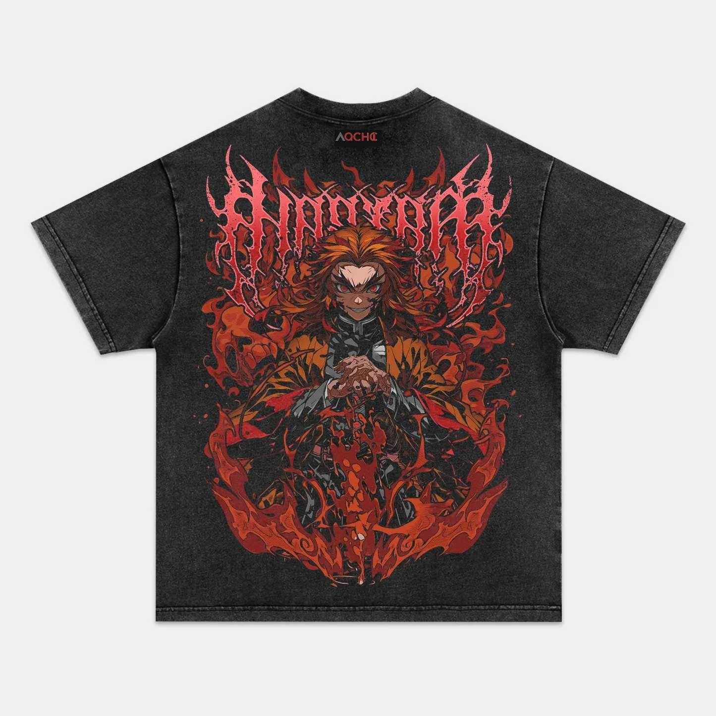 FLAME HASHIRA UNISEX ANIME INSPIRED VINTAGE OVERSIZED TEE丨DEMON SLAYER