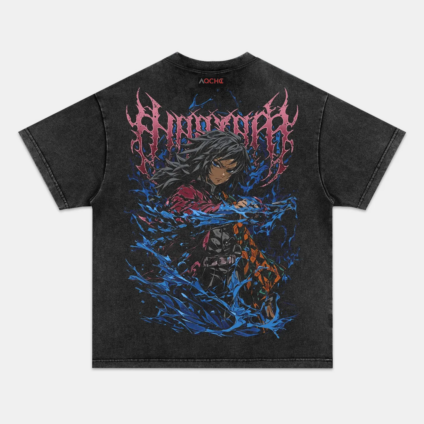 GIYU TOMIOKA UNISEX ANIME INSPIRED VINTAGE OVERSIZED TEE DEMON SLAYER