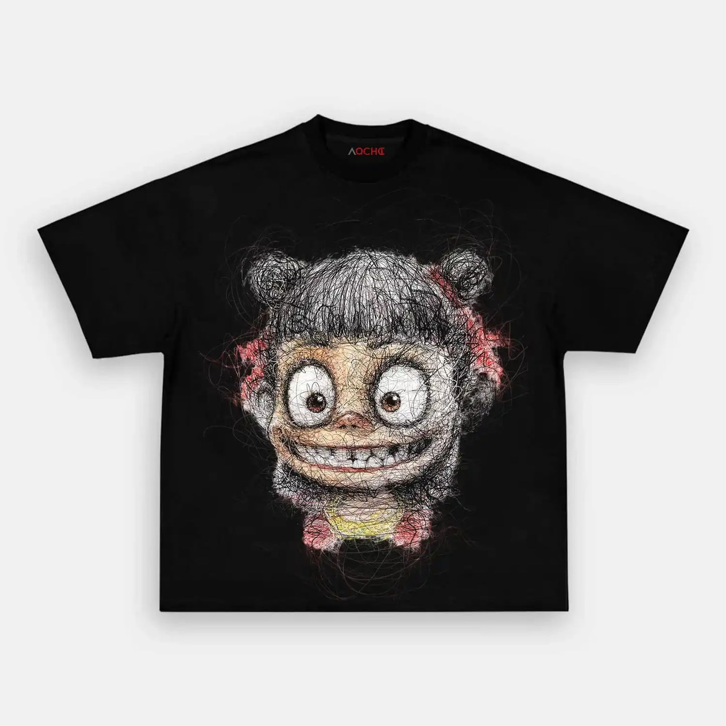Ne Zha2 Creative Print Acid Wear