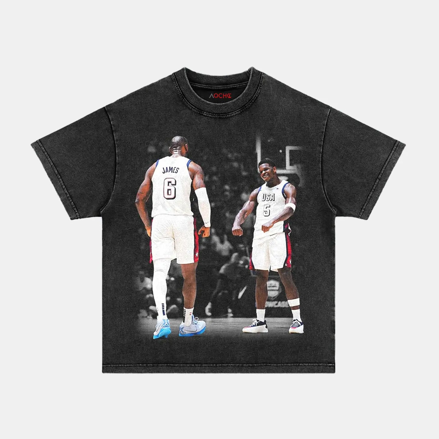VINTAGE TEE USA TEAM LEBRON JAMES & ANTHONY EDWARDS