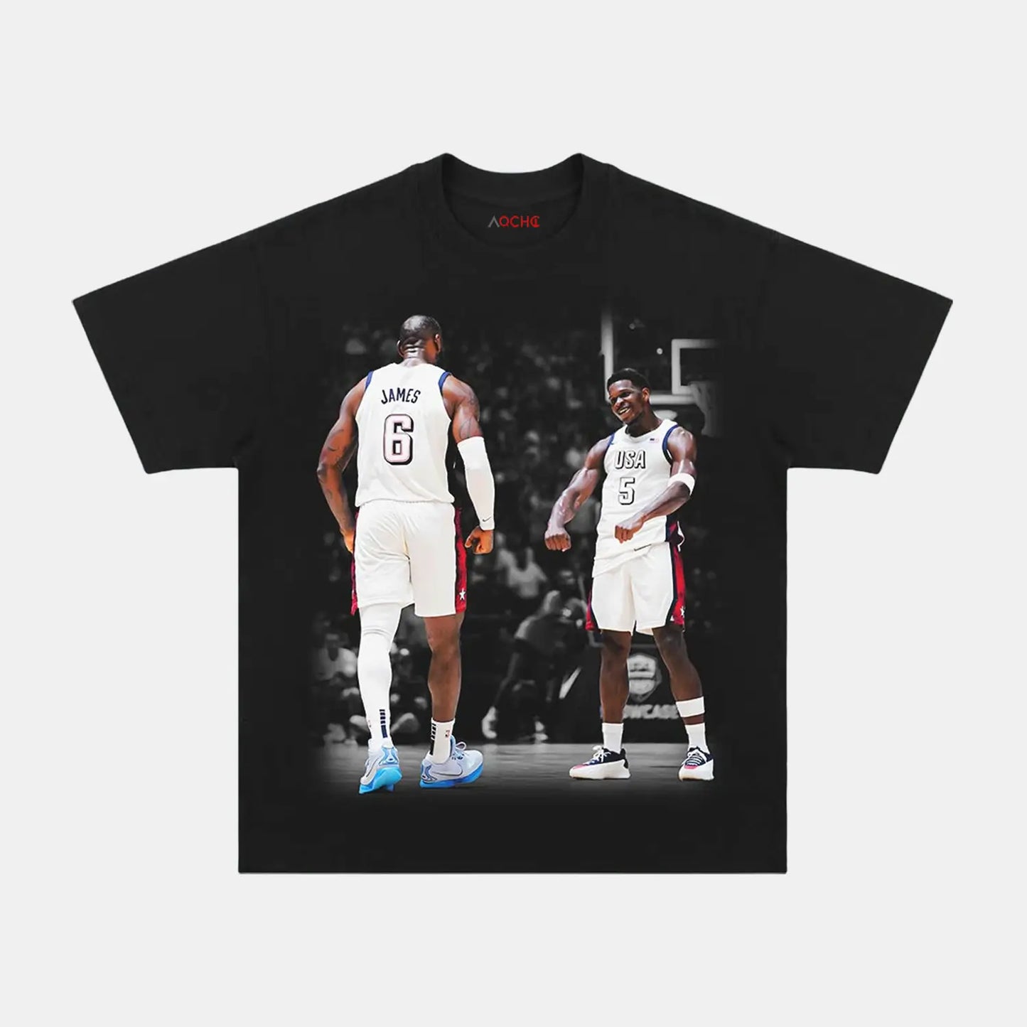 VINTAGE TEE USA TEAM LEBRON JAMES & ANTHONY EDWARDS