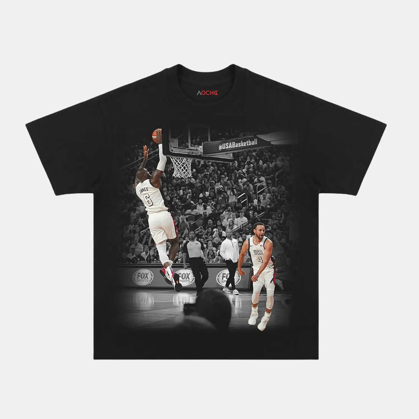 VINTAGE V1 TEE LEBRON JAMES AND STEPHEN CURRY