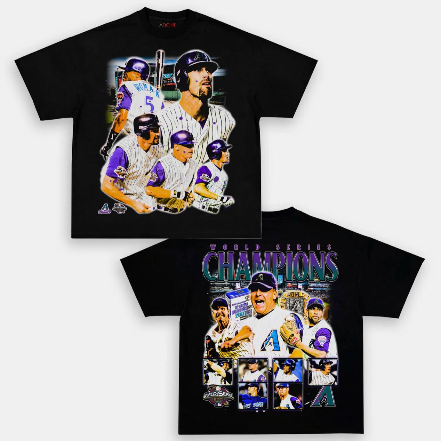 2001  WORLD SERIES CHAMPS  DIAMONDBACKS  TEE-[DS]