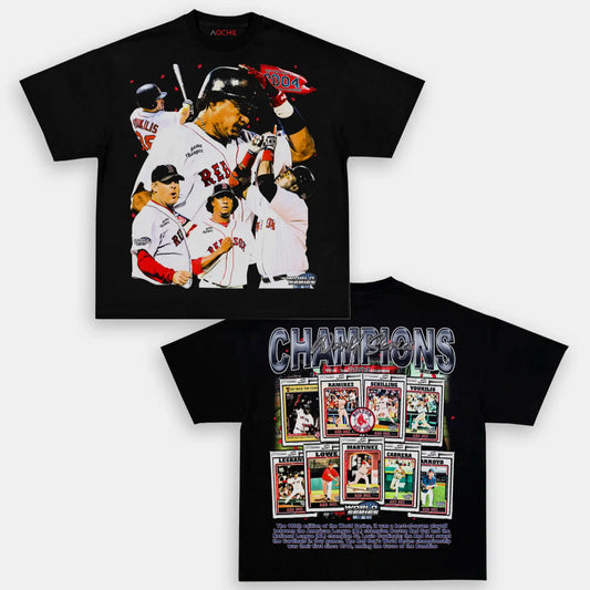 2004 WORLD SERIES CHAMPS - RED SOX TEE - [DS]
