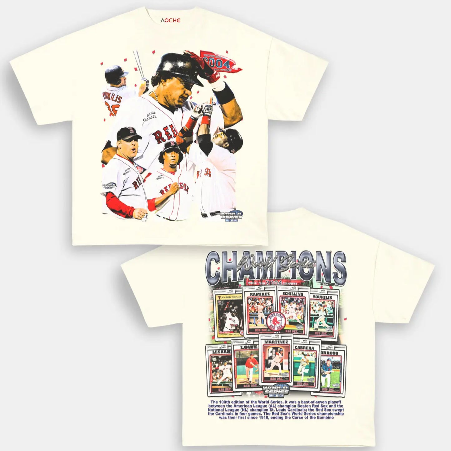 2004 WORLD SERIES CHAMPS - RED SOX TEE - [DS]