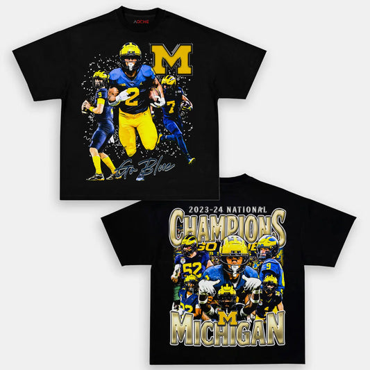 2023-24 NATIONAL CHAMPS - MICHIGAN TEE-[DS]