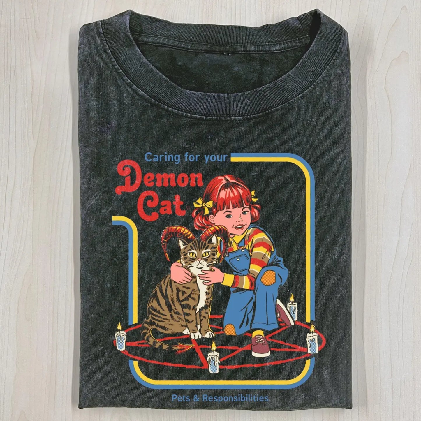 CARING FOR YOUR DEMON CAT  T-SHIRT
