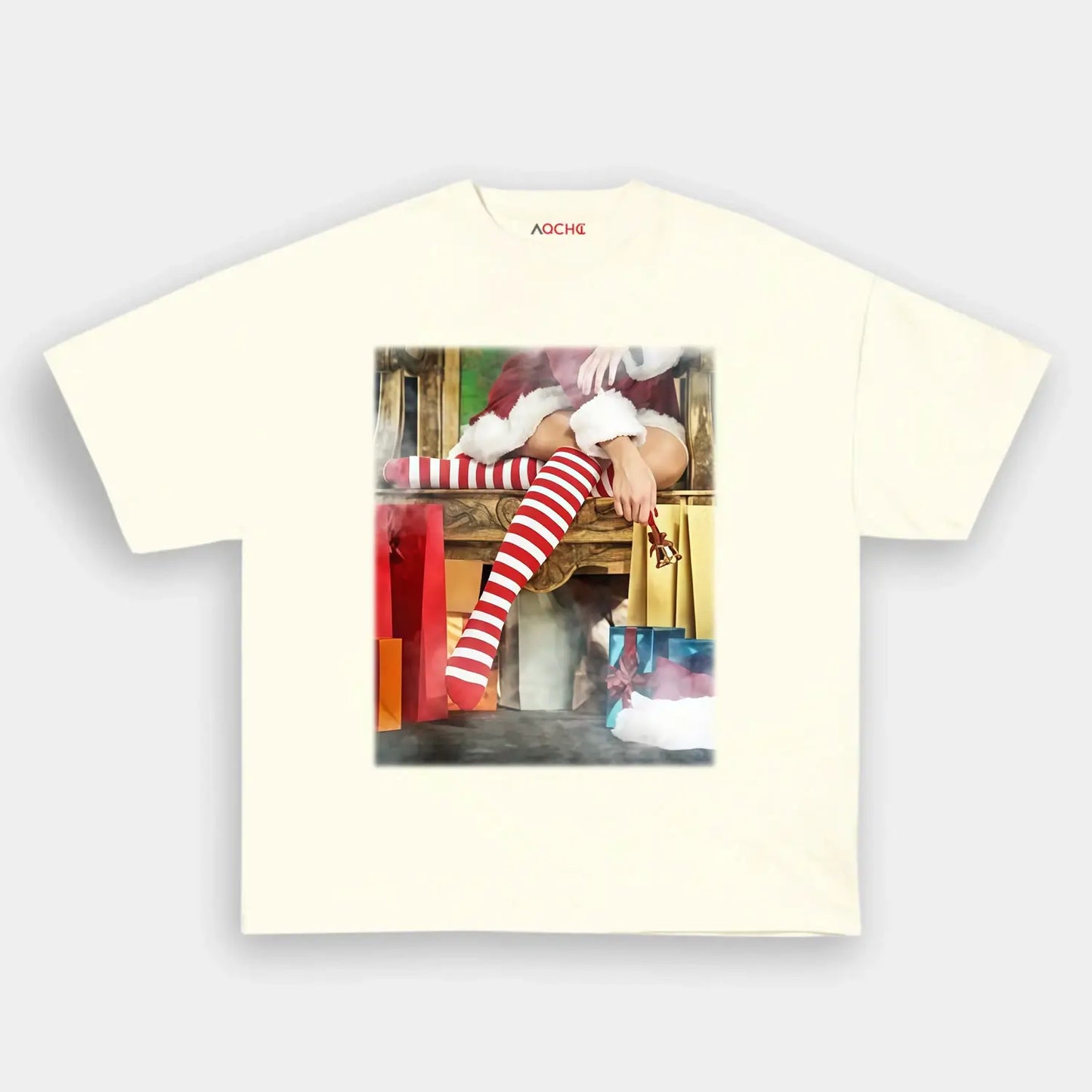 Christmas socks of red and white TEE