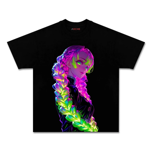 MITSURI KANROJI UNISEX ANIME INSPIRED VINTAGE TEE丨DEMON SLAYER-[FRONT] 1.0