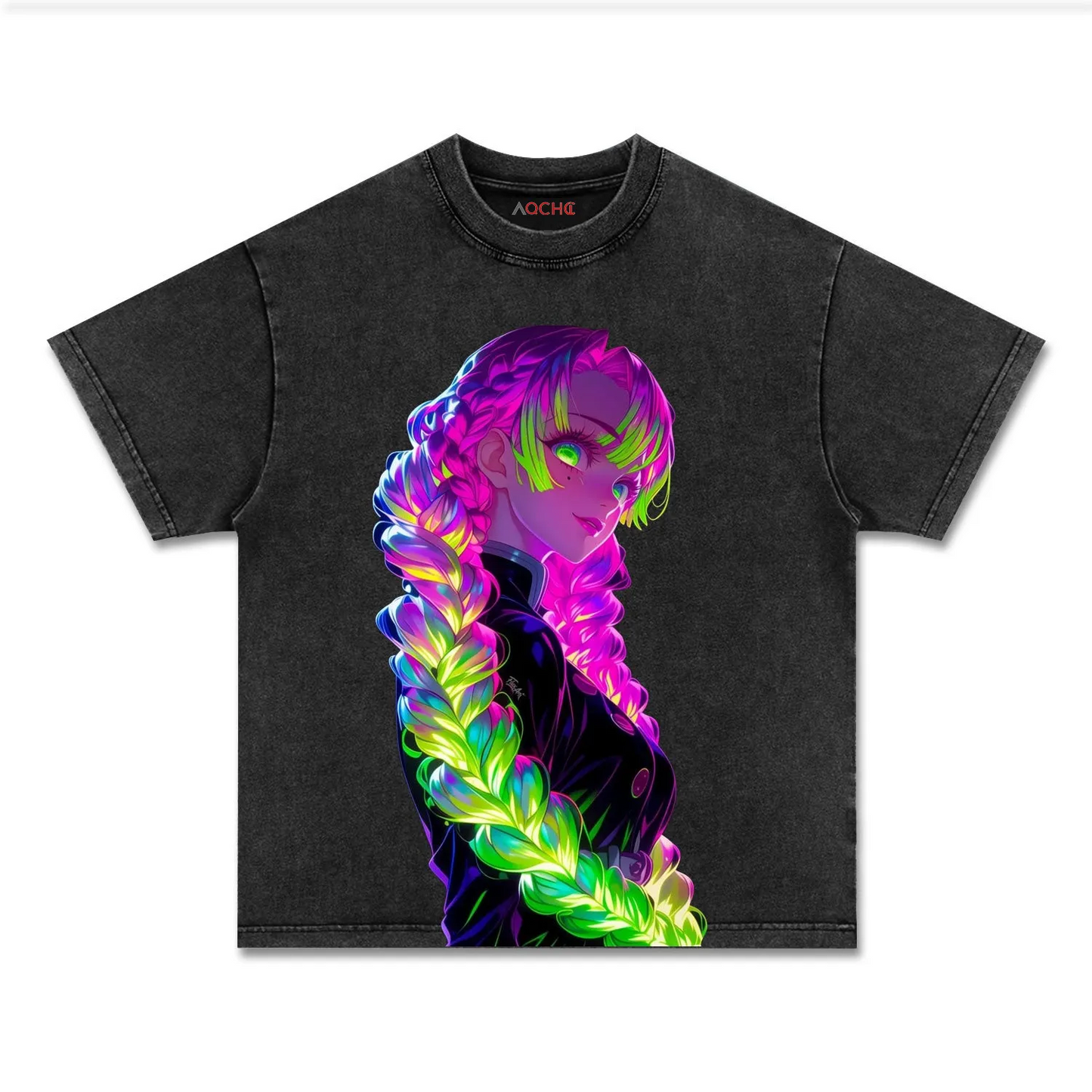 MITSURI KANROJI UNISEX ANIME INSPIRED VINTAGE TEE丨DEMON SLAYER-[FRONT] 1.0