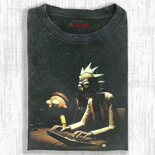 Rick and morty computer Tee