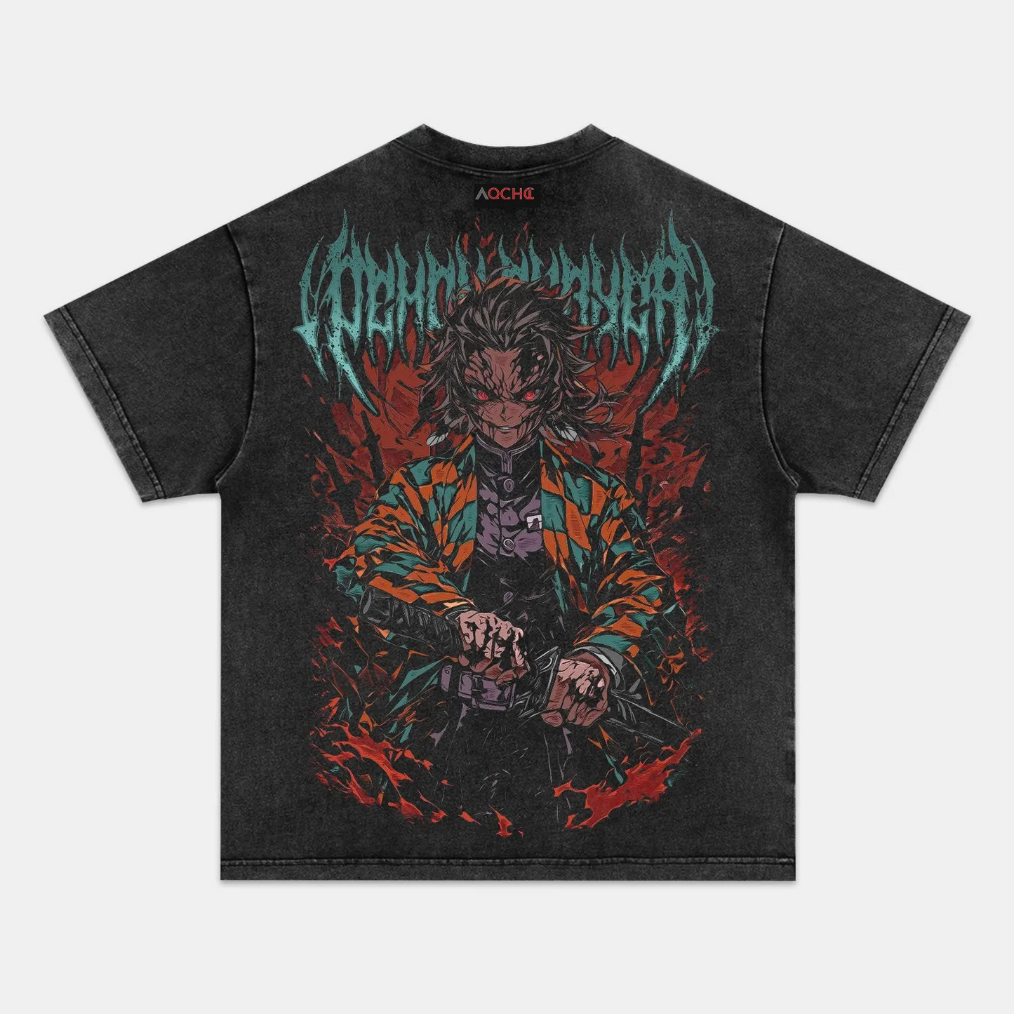 TANJIRO UNISEX ANIME INSPIRED VINTAGE TEE丨DEMON SLAYER-[BACK]