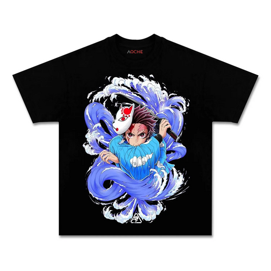 UNISEX ANIME INSPIRED VINTAGE TEE丨DEMON SLAYER-[FRONT] 1.0
