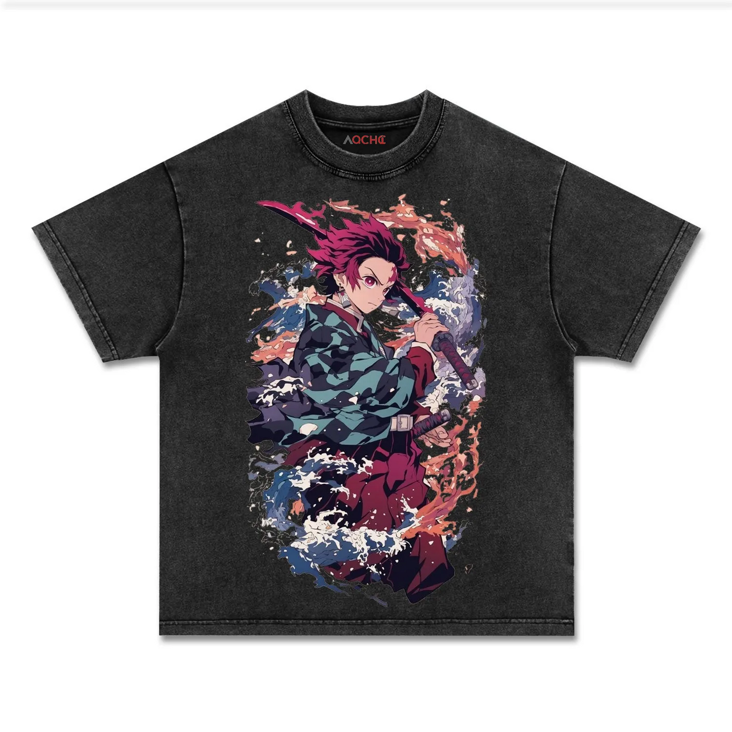 UNISEX ANIME INSPIRED VINTAGE TEE丨DEMON SLAYER-[FRONT] 1.3