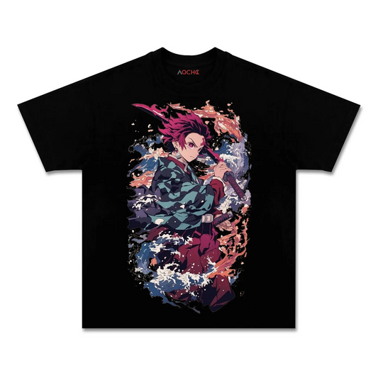 UNISEX ANIME INSPIRED VINTAGE TEE丨DEMON SLAYER-[FRONT] 1.3