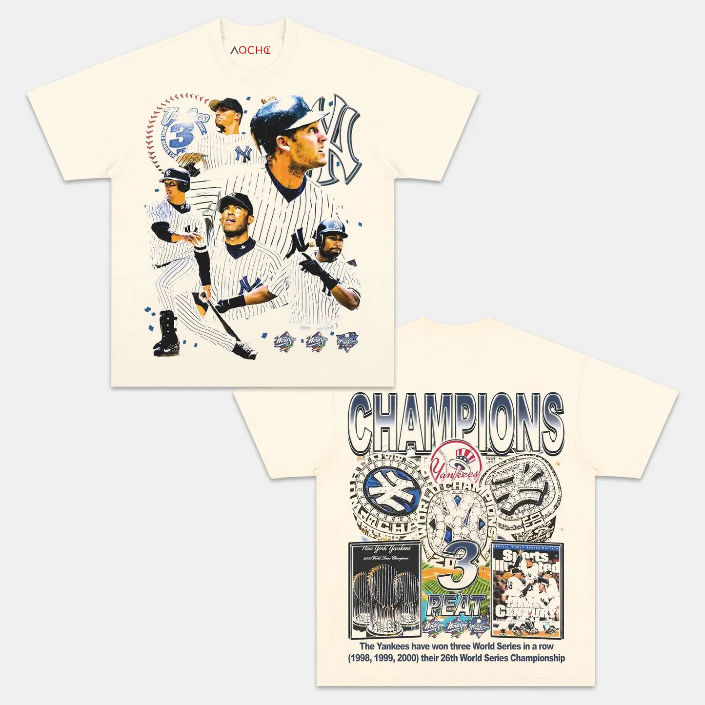 YANKEES 3 PEAT TEE 5.26