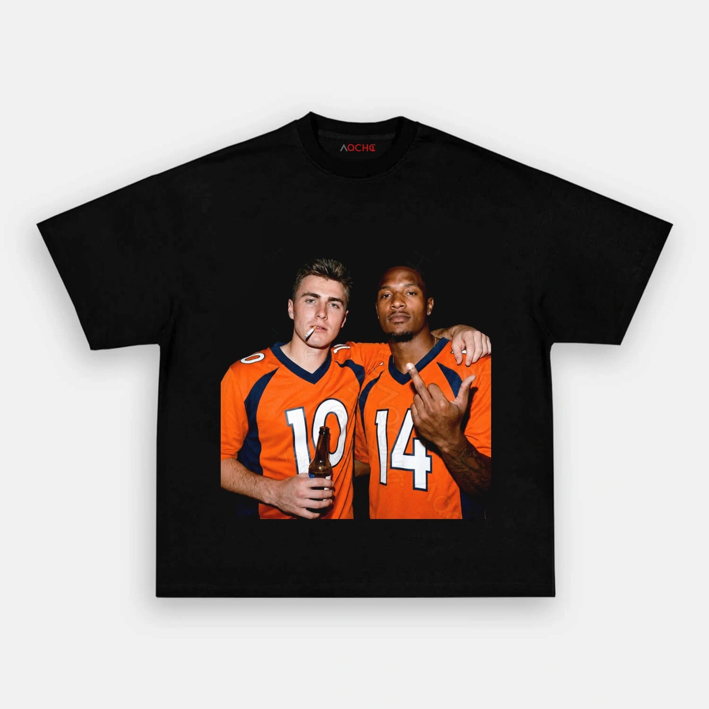 Bo Nix & Courtland Sutton Football Vintage T-shirt - AQCHIC