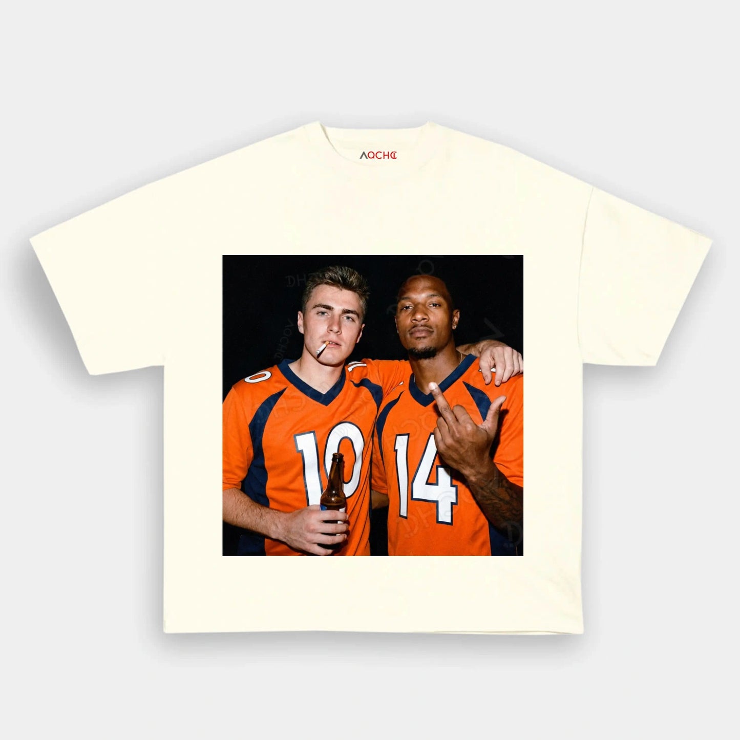 Bo Nix & Courtland Sutton Football Vintage T-shirt - AQCHIC