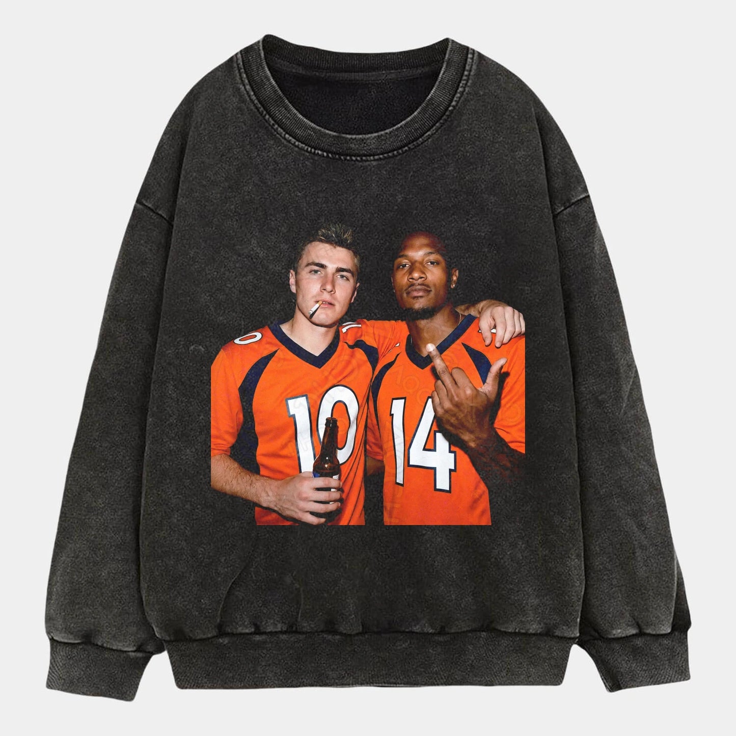 Bo Nix & Courtland Sutton Football Vintage T-shirt - AQCHIC