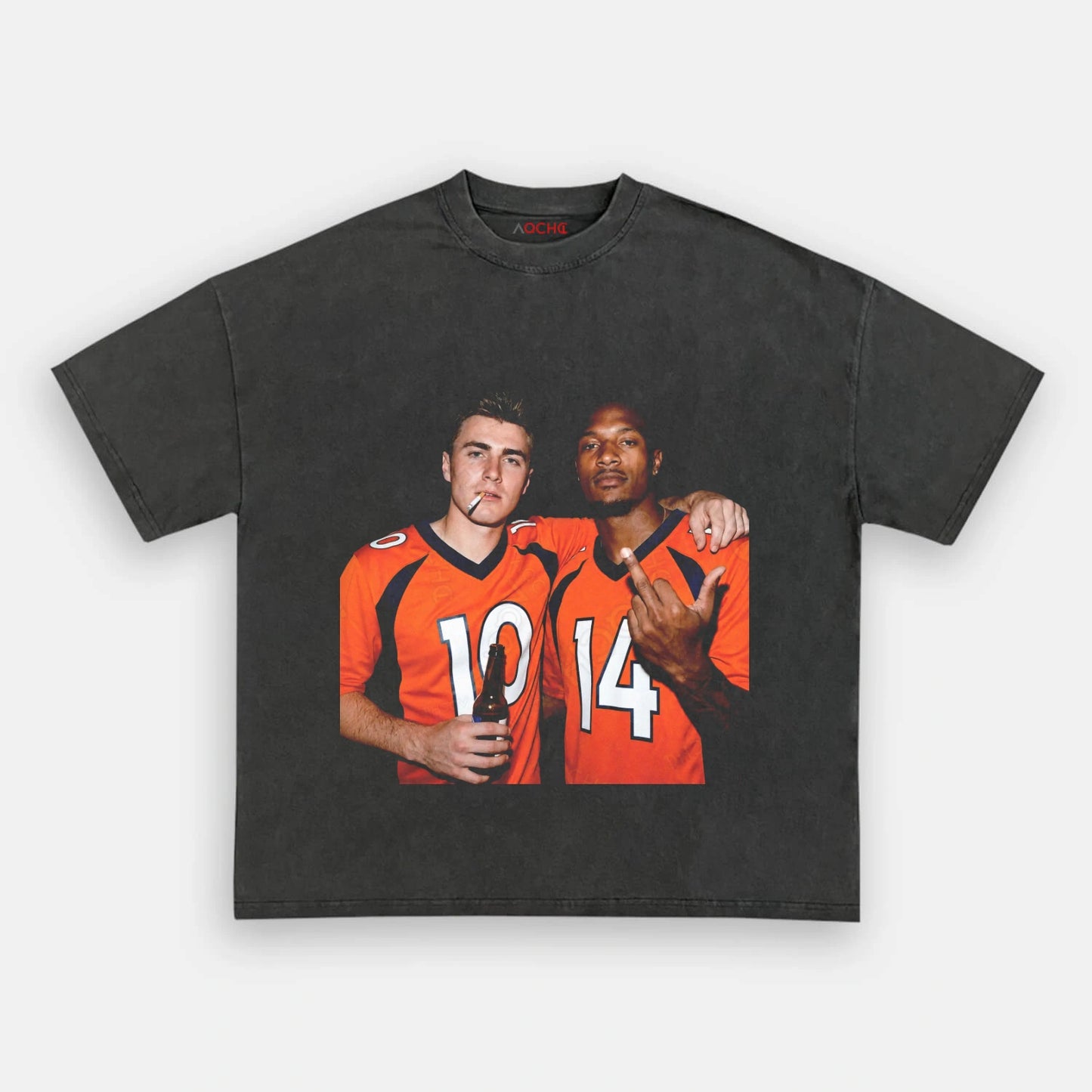 Bo Nix & Courtland Sutton Football Vintage T-shirt - AQCHIC