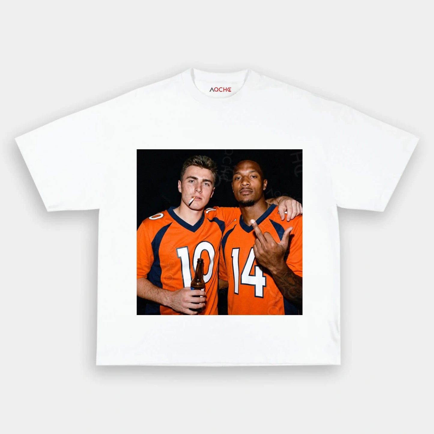 Bo Nix & Courtland Sutton Football Vintage T-shirt - AQCHIC