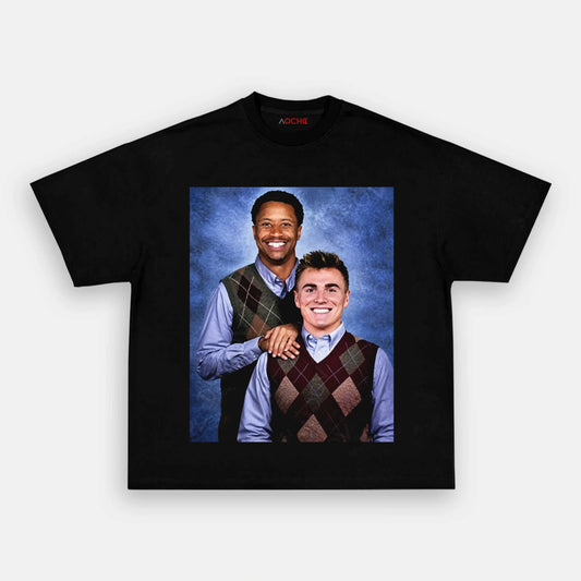 Bo Nix & Courtland Sutton Step Brothers Poster T-shirt - AQCHIC