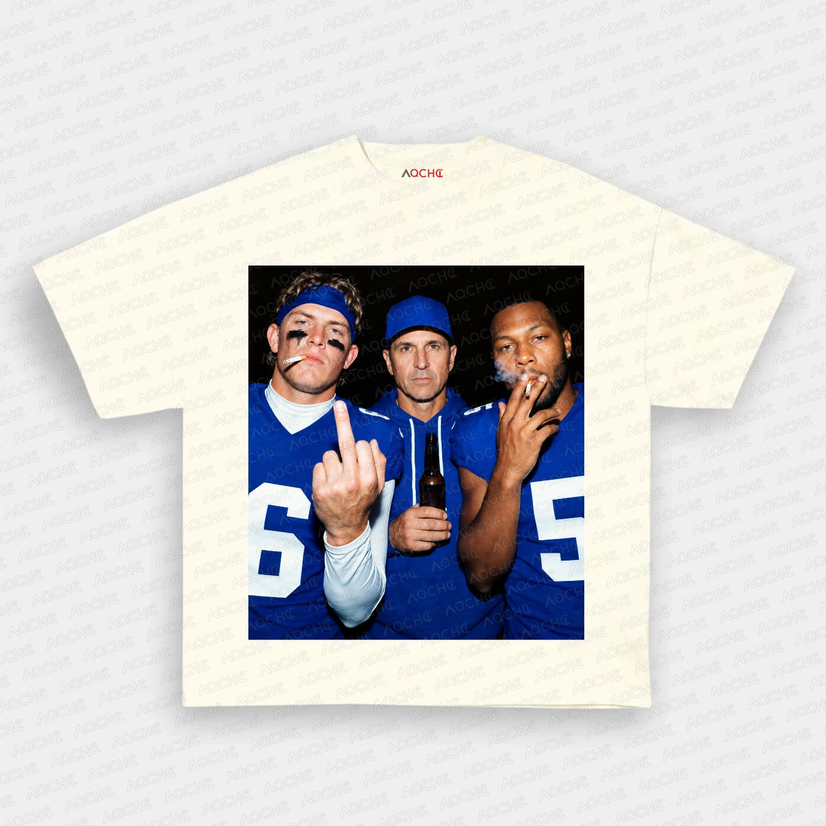 JD6 & John Harbaugh & KT5 Football Tee  - AQCHIC