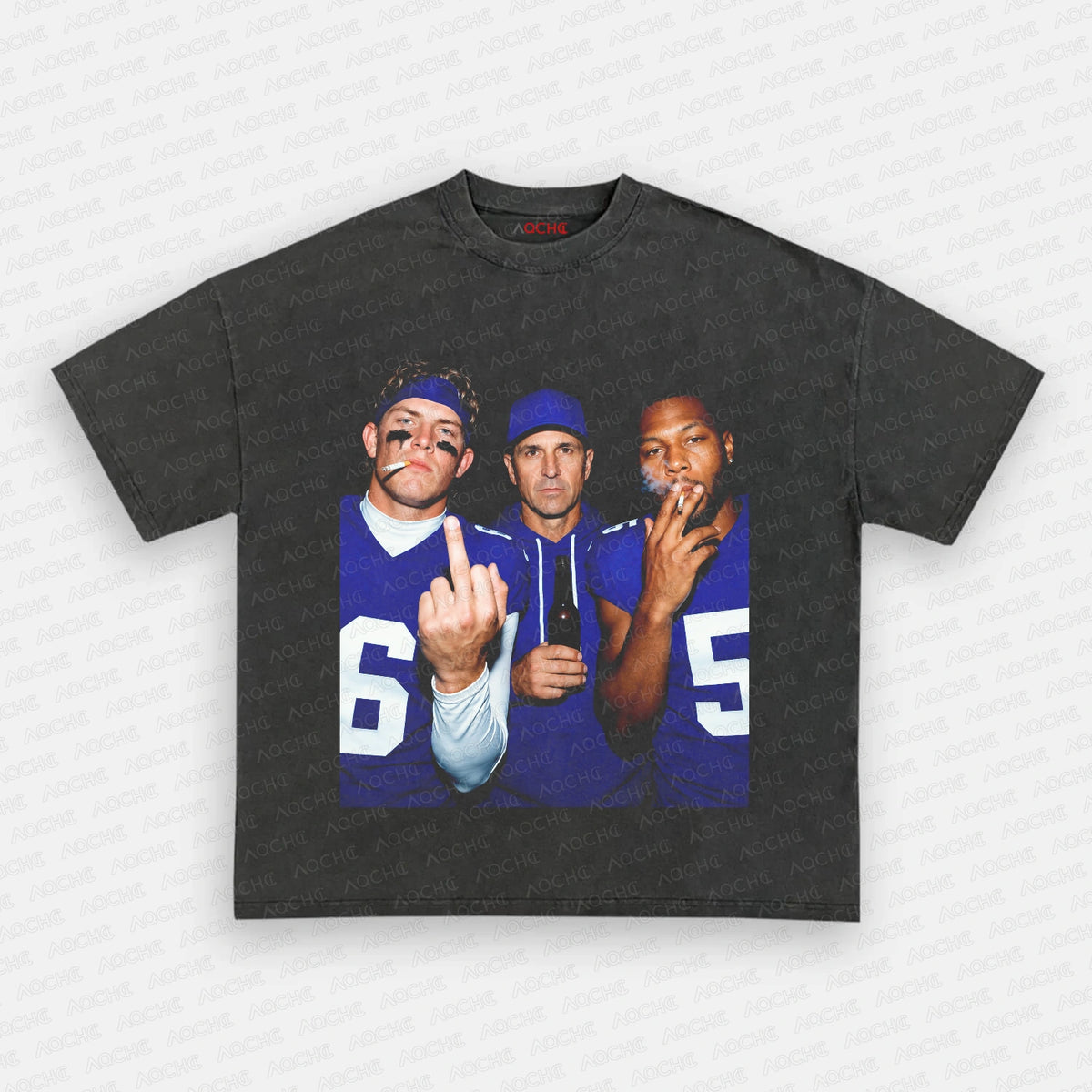JD6 & John Harbaugh & KT5 Football Tee  - AQCHIC