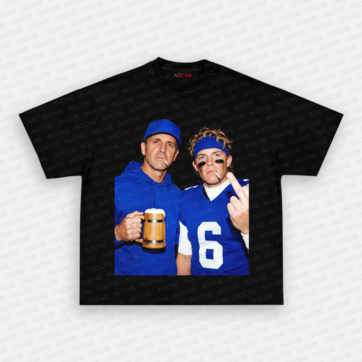John Harbaugh & JD6 Football Tee - AQCHIC