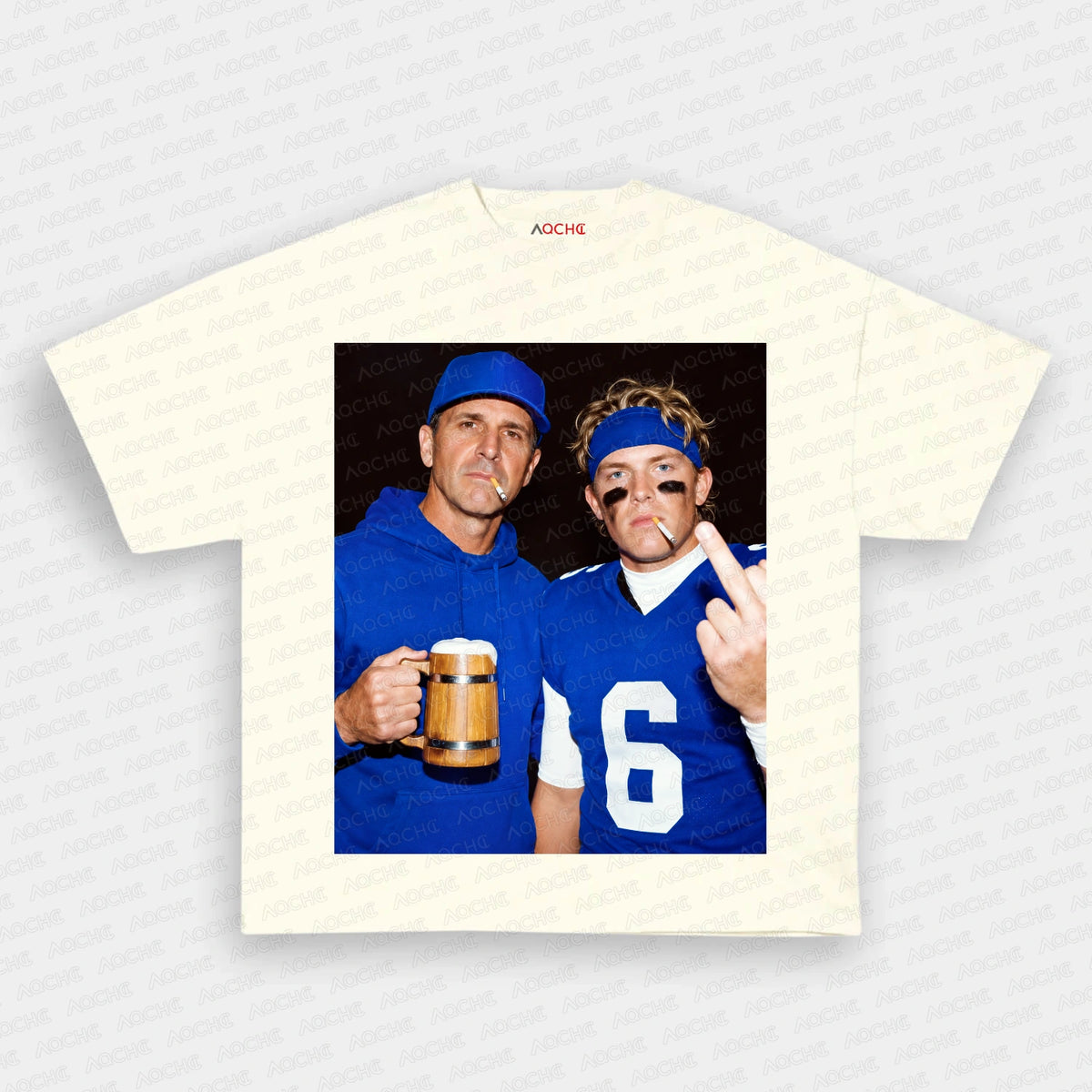 John Harbaugh & JD6 Football Tee - AQCHIC