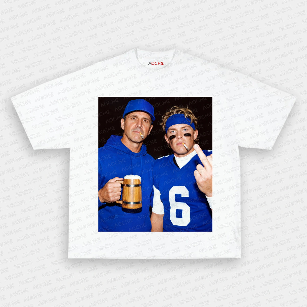John Harbaugh & JD6 Football Tee - AQCHIC