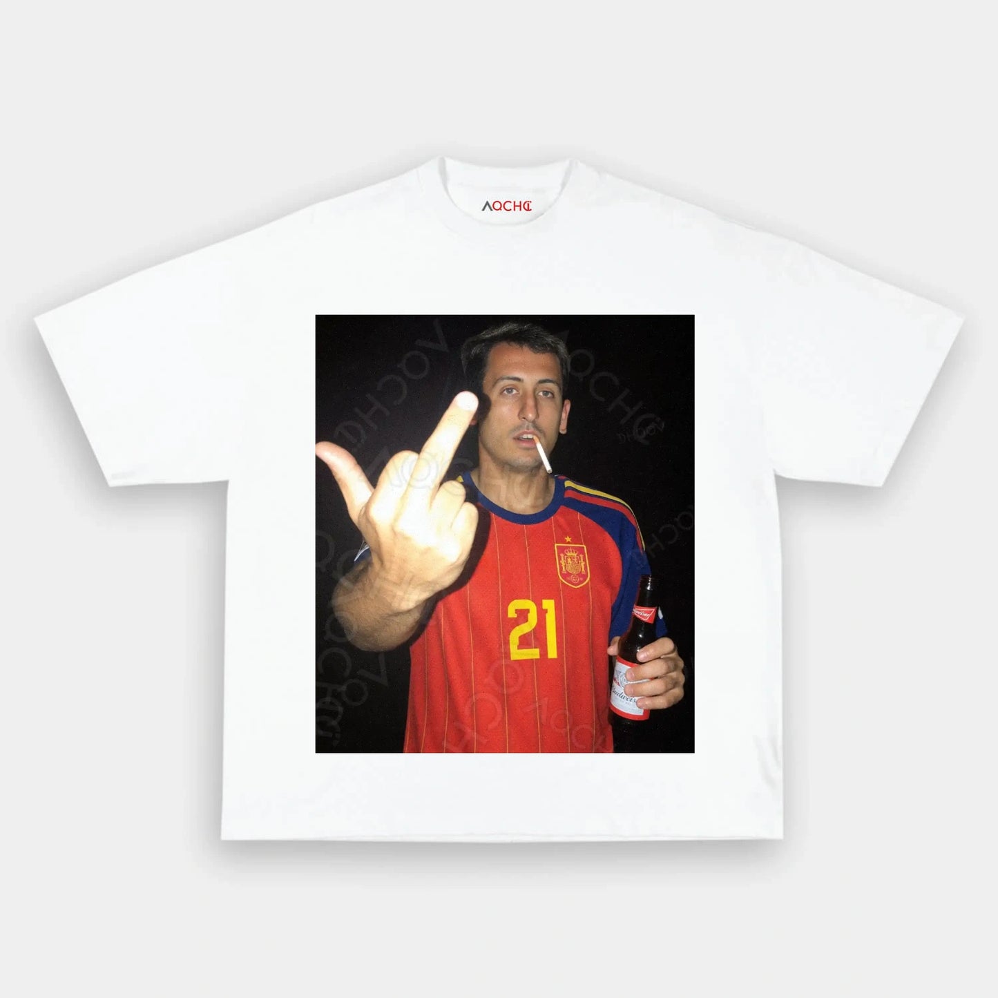 Spain Soccer Style Tee 8 - AQCHIC