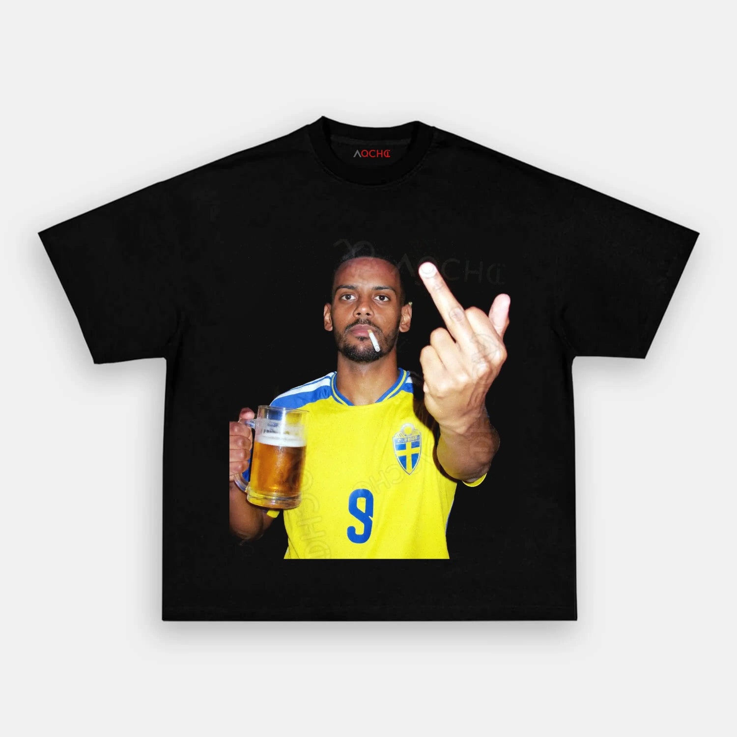 Sweden Football Style Tee 1 - AQCHIC