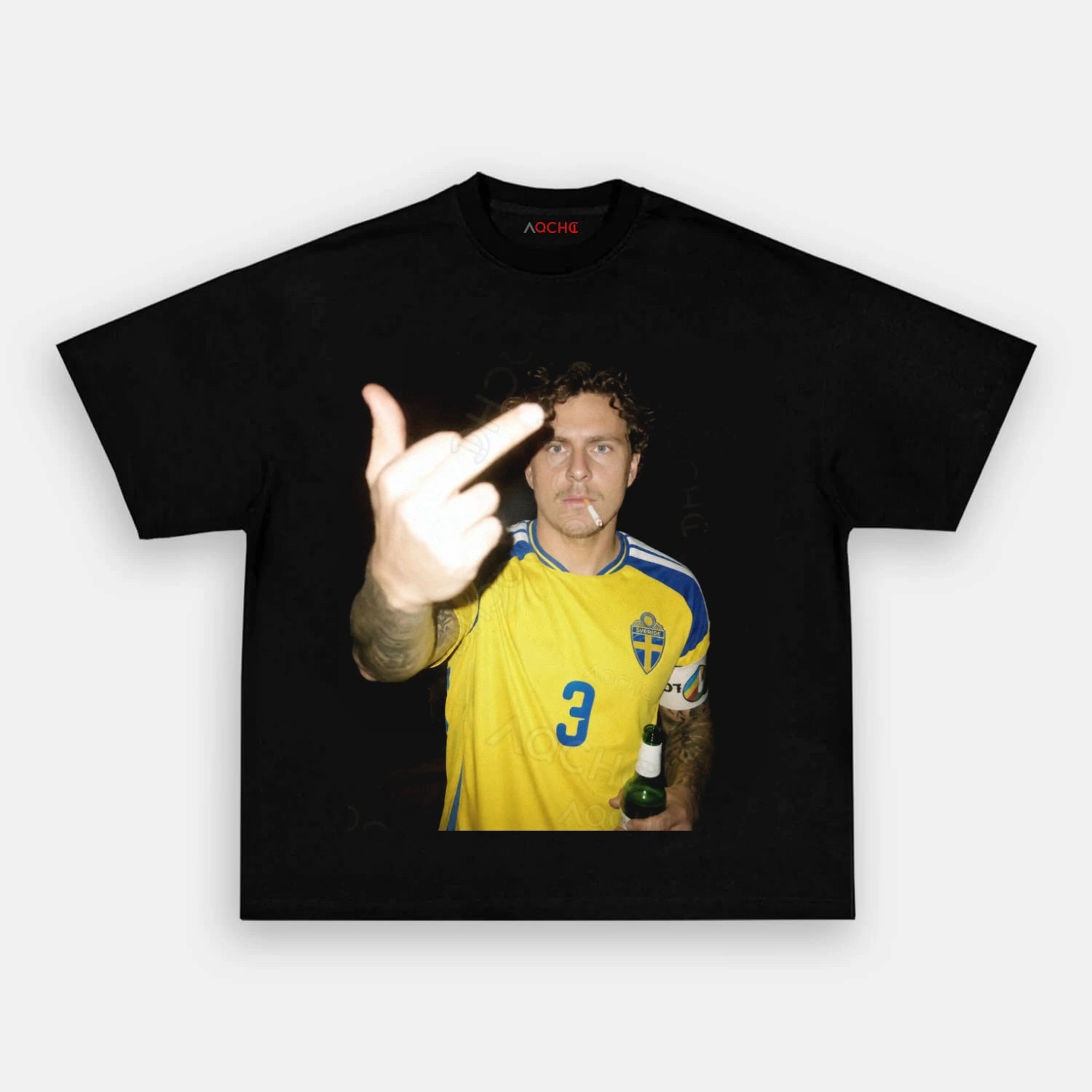Sweden Football Style Tee 3 - AQCHIC