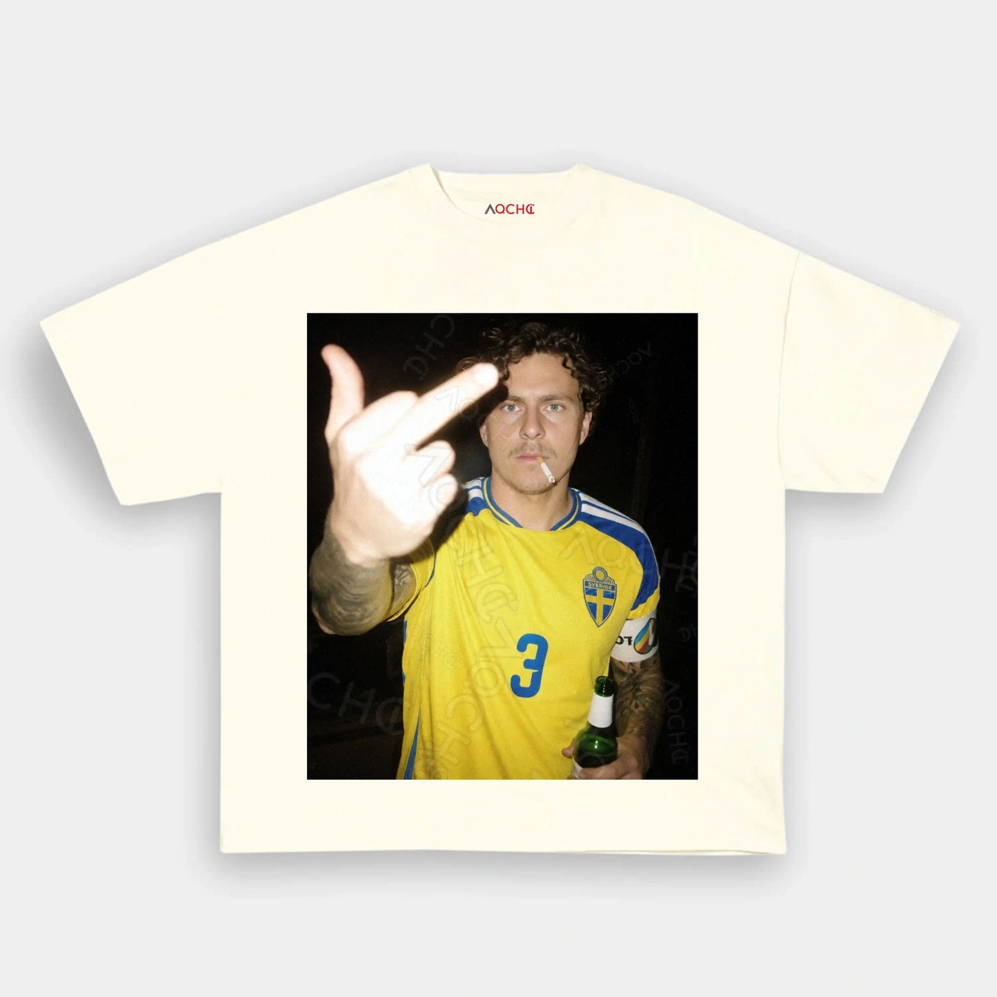 Sweden Football Style Tee 3 - AQCHIC