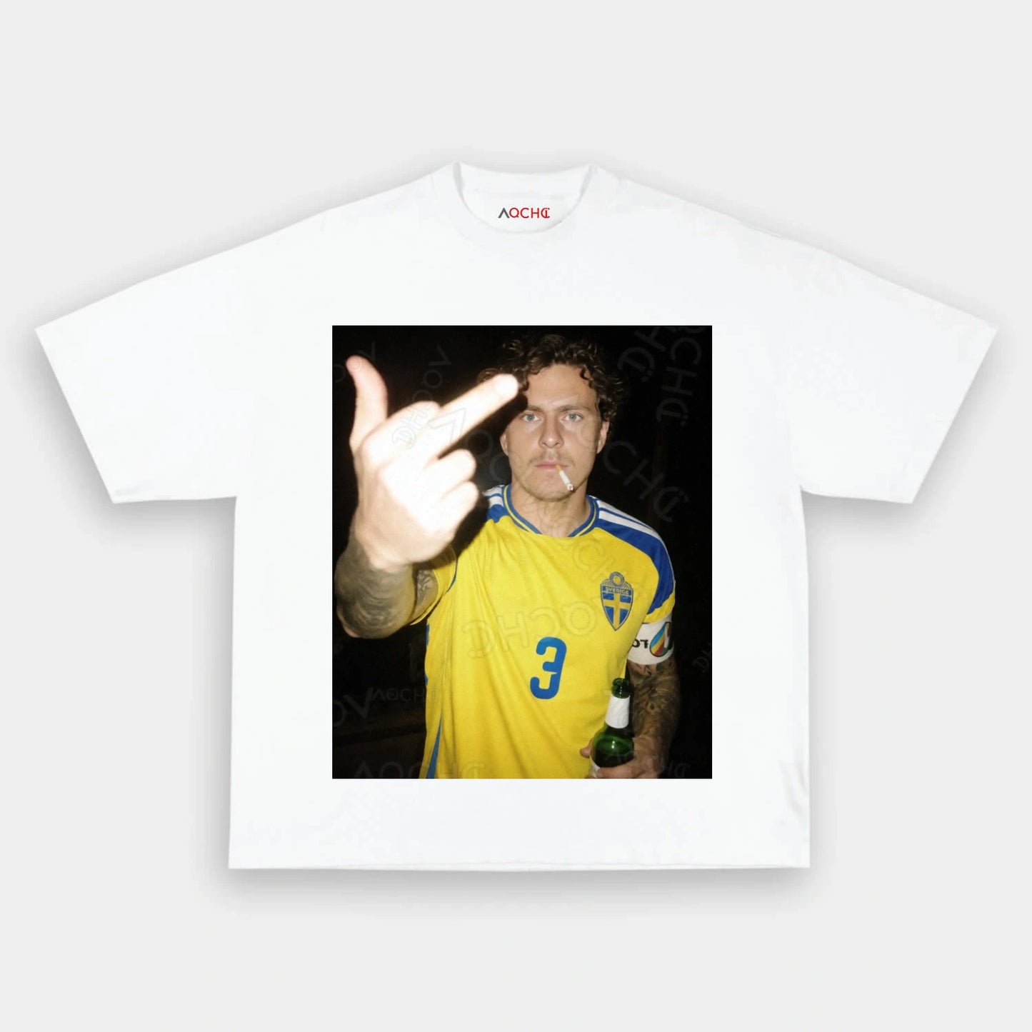 Sweden Football Style Tee 3 - AQCHIC