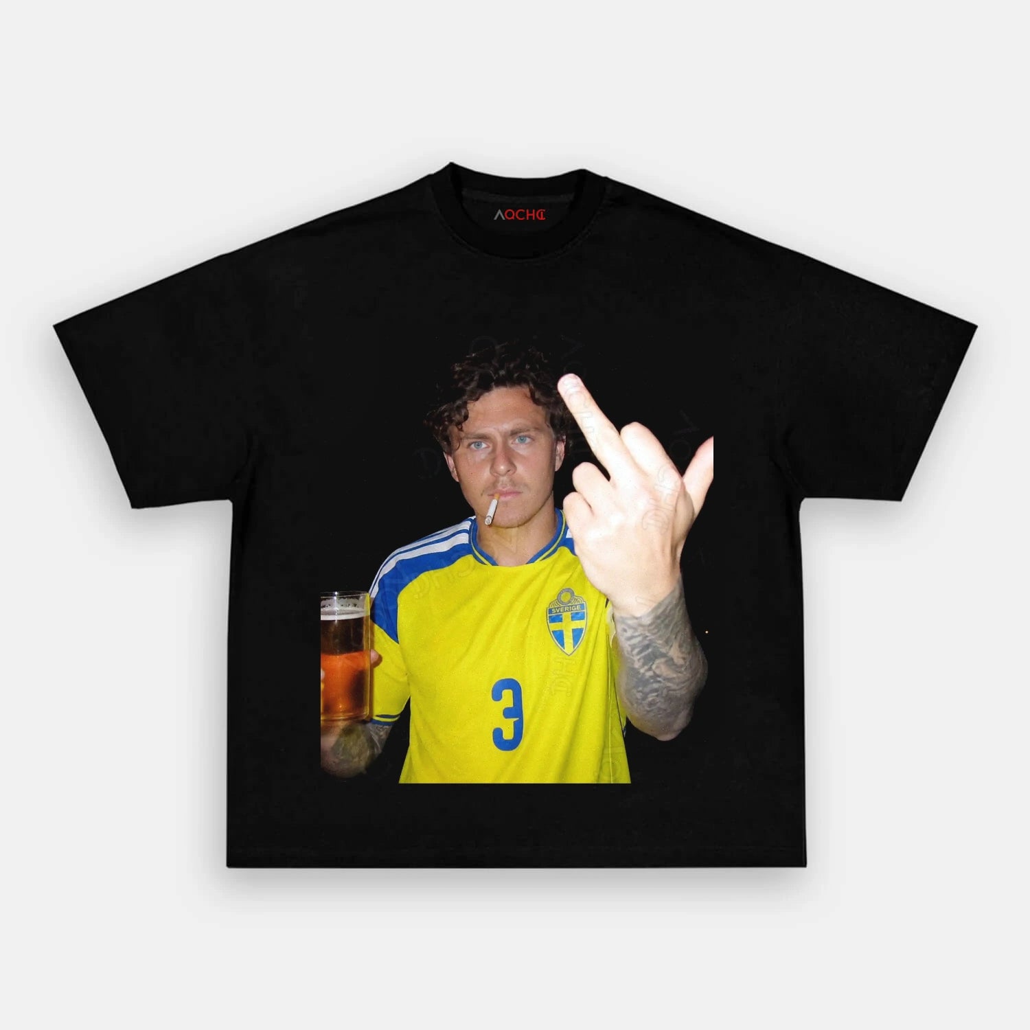 Sweden Football Style Tee 4 - AQCHIC