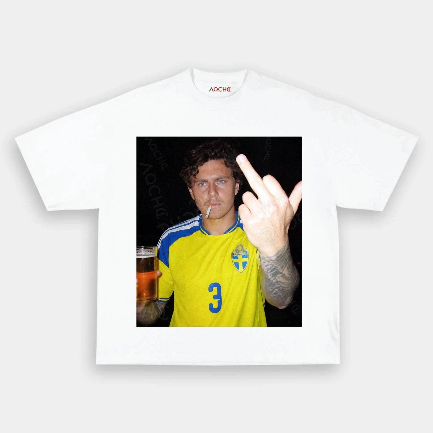 Sweden Football Style Tee 4 - AQCHIC