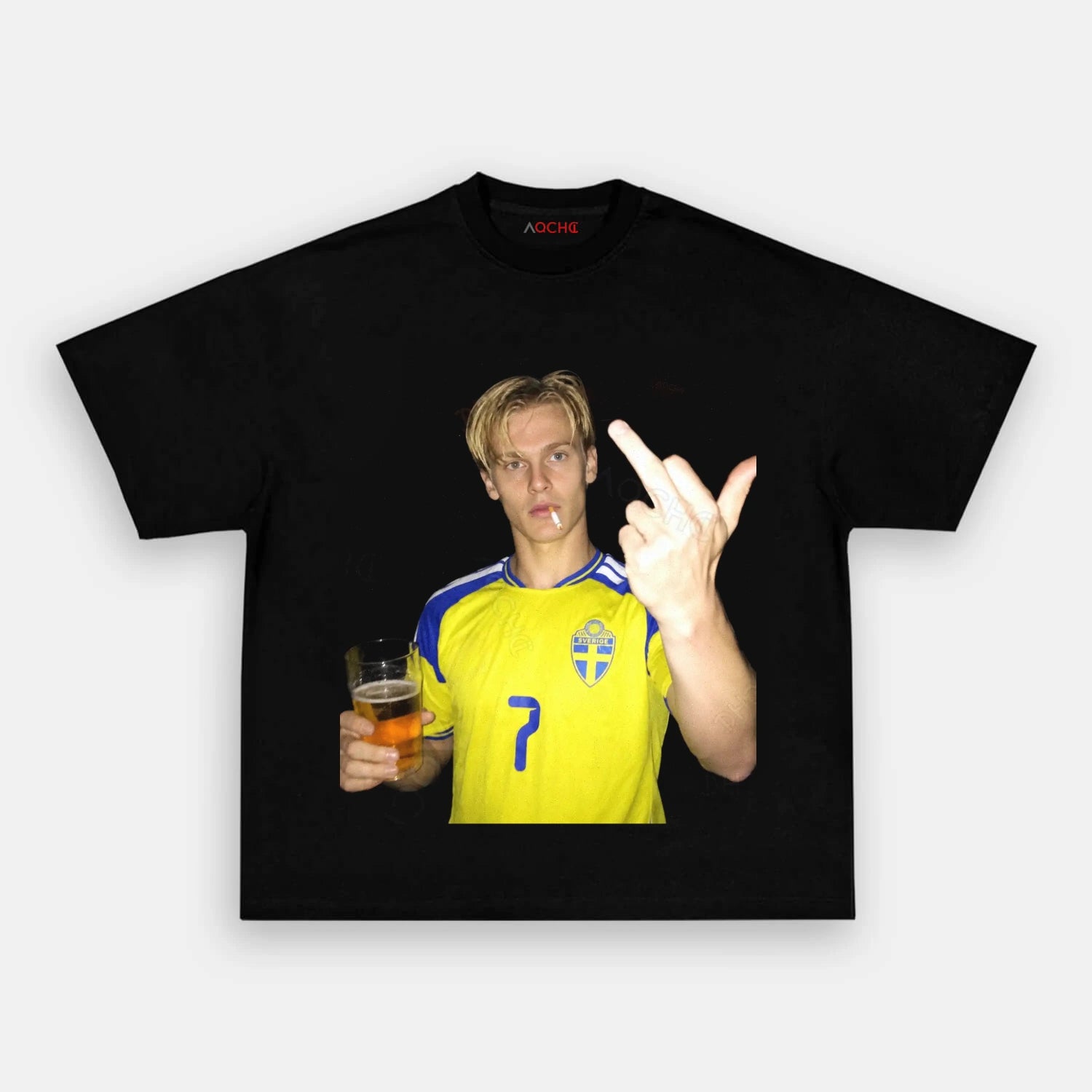 Sweden Football Style Tee 5 - AQCHIC