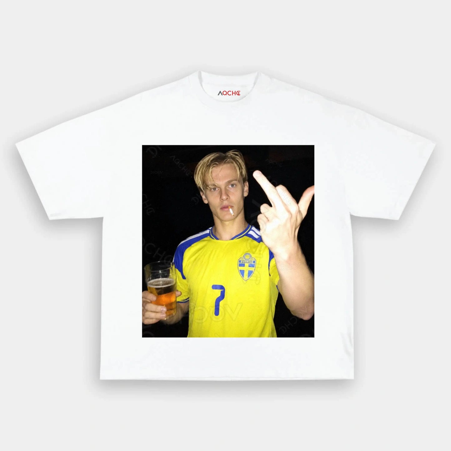 Sweden Football Style Tee 5 - AQCHIC