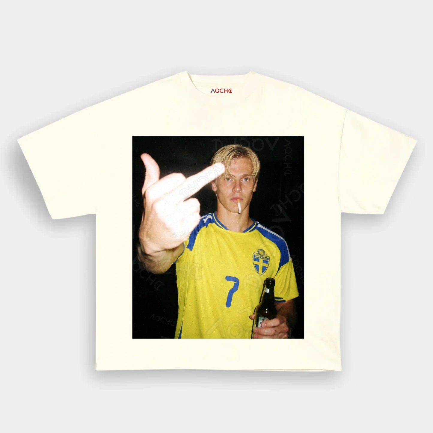 Sweden Football Style Tee 6 - AQCHIC