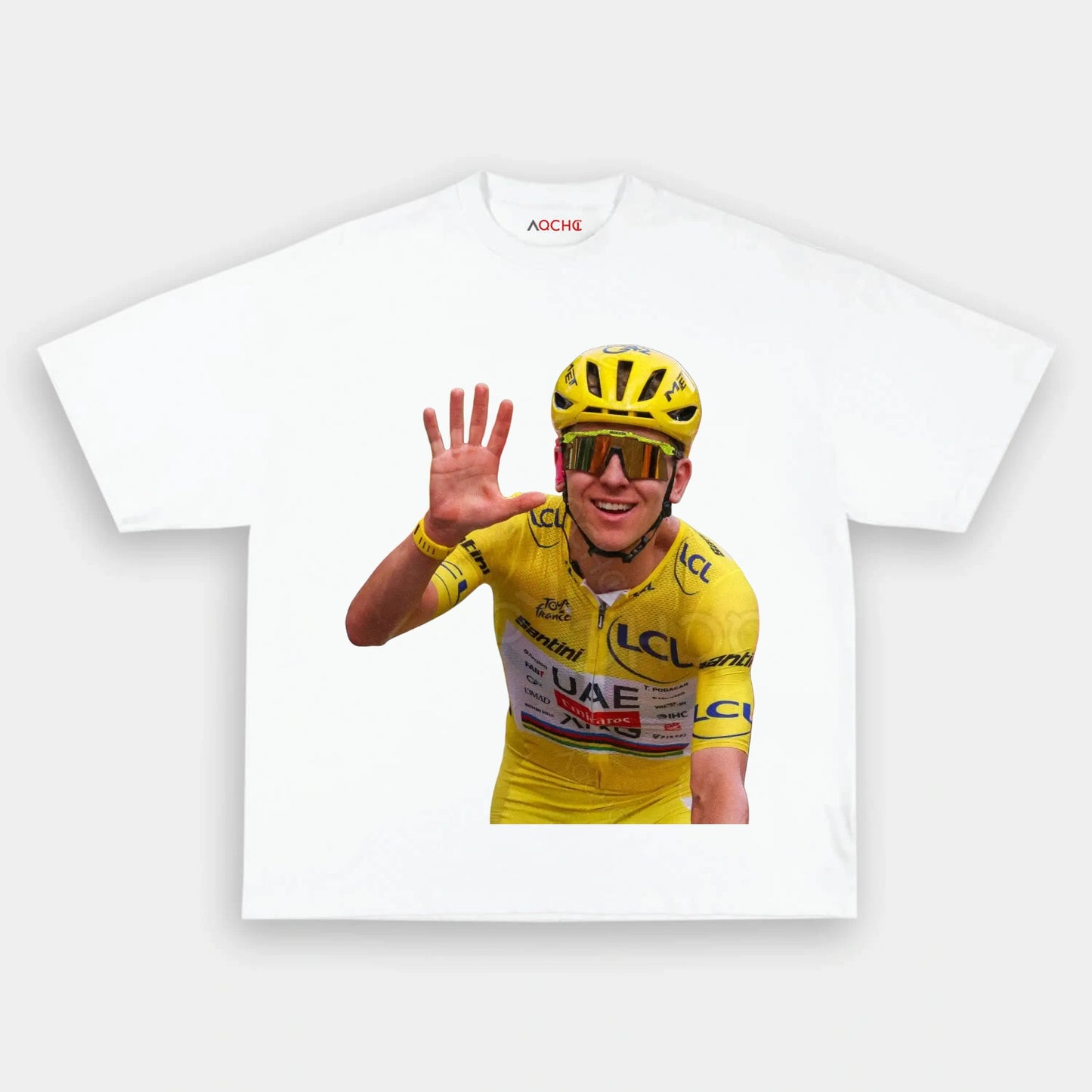 Tadej Pogačar Tour de France Champion Tee 1 - AQCHIC