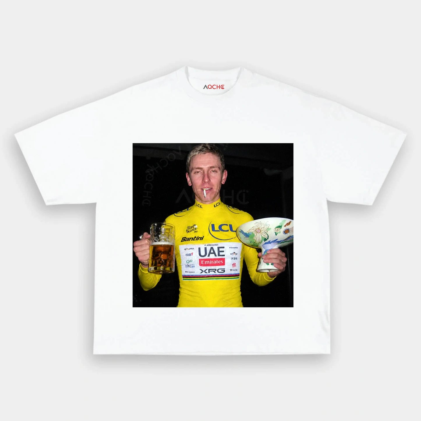 Tadej Pogačar Tour de France Champion Tee 2 - AQCHIC