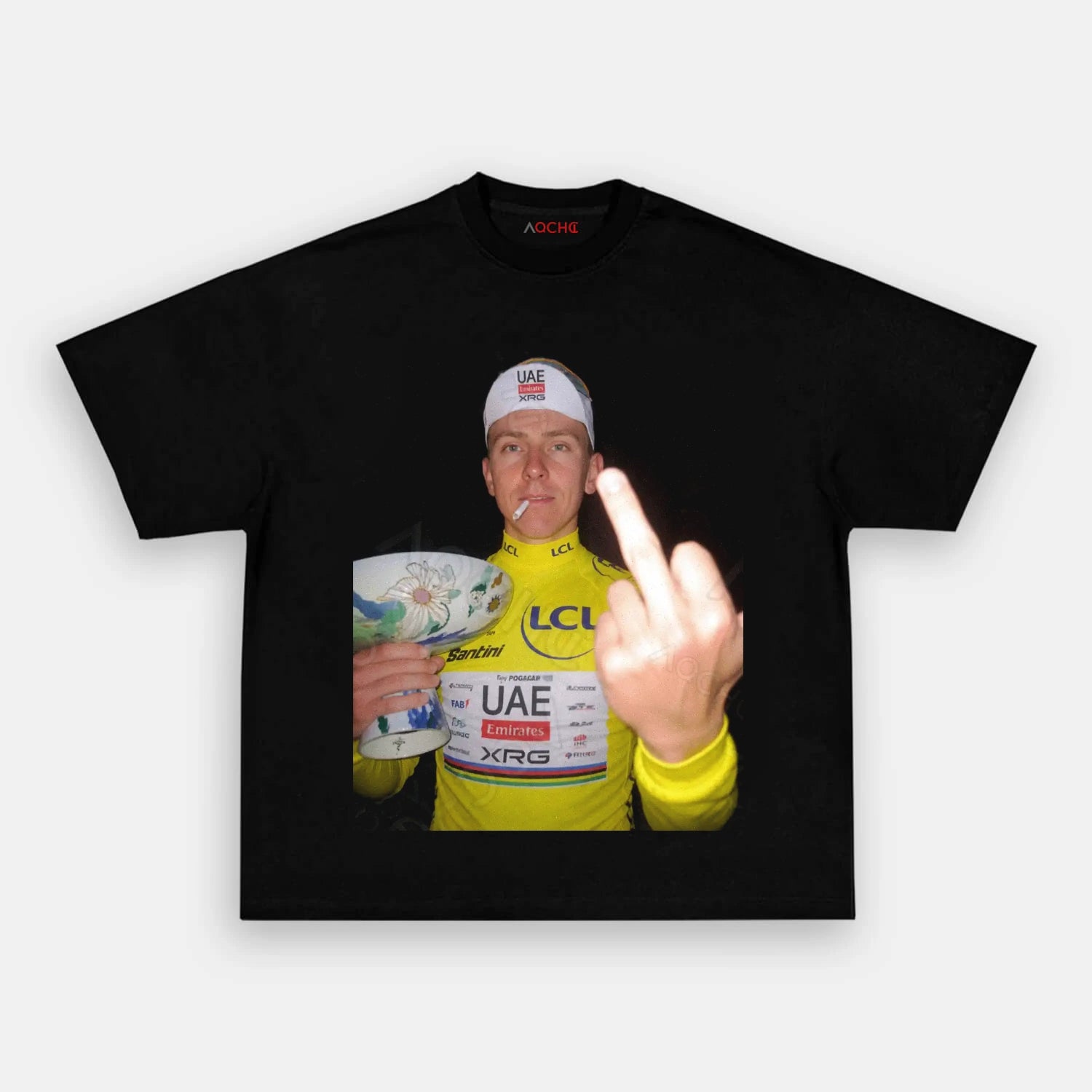 Tadej Pogačar Tour de France Champion Tee 3 - AQCHIC