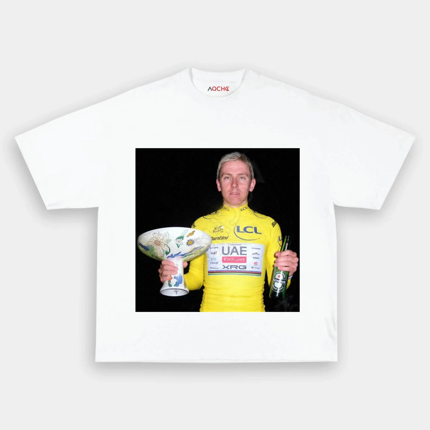 Tadej Pogačar Tour de France Champion Tee 4 - AQCHIC