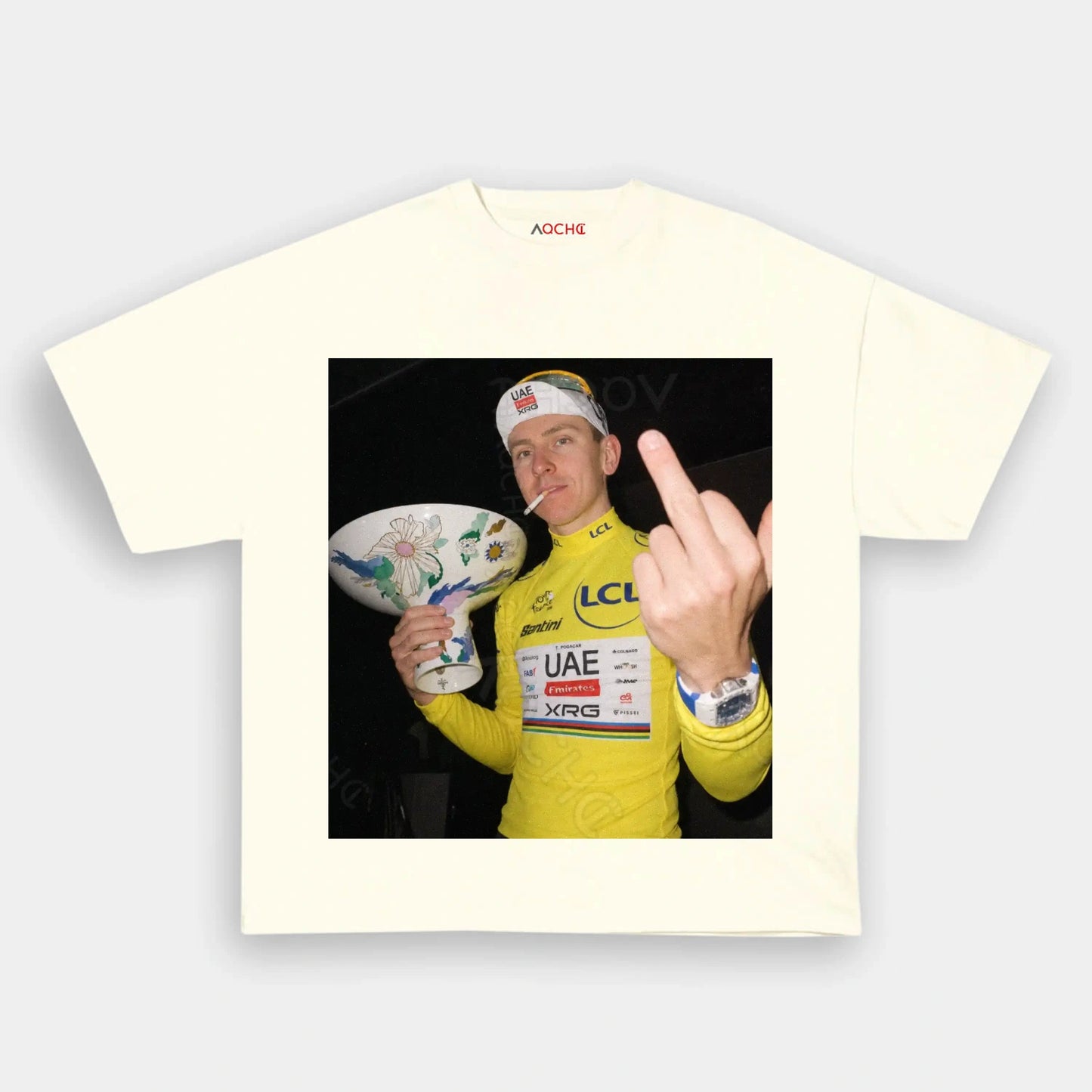 Tadej Pogačar Tour de France Champion Tee 5 - AQCHIC