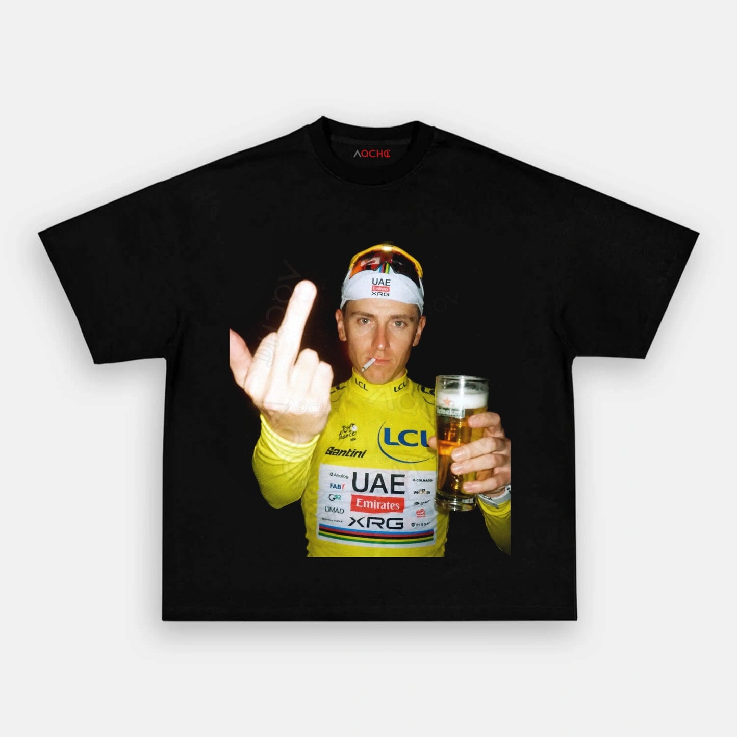 Tadej Pogačar Yellow Jersey Tee 1 - AQCHIC